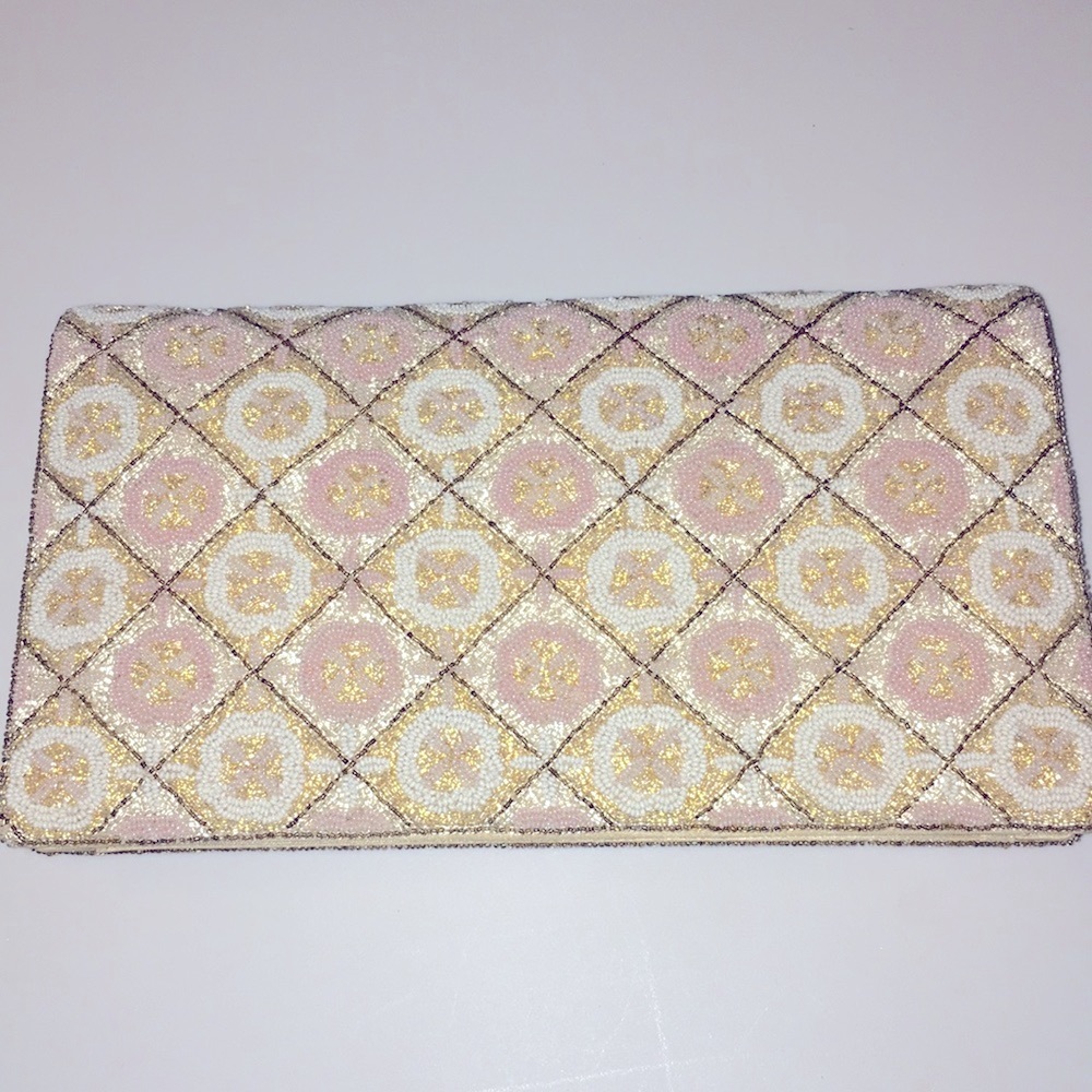 Extraordinarily elegant finely beaded clutch bag. Mary Francis?